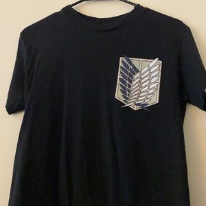 Lightly worn attack on titan t shirt from hot topic